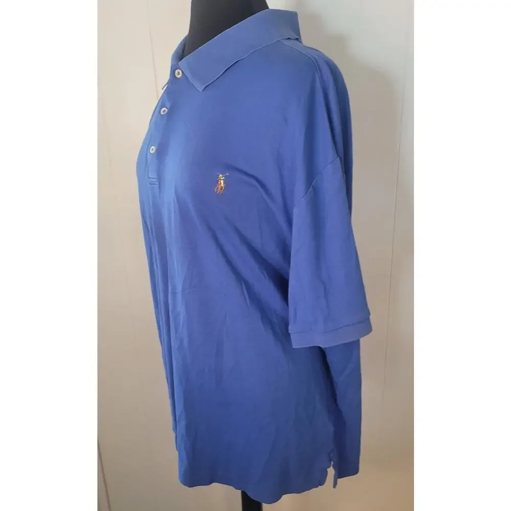 Ralph Lauren 3XB Blue Polo Big Tall Classic Preppy Heritage